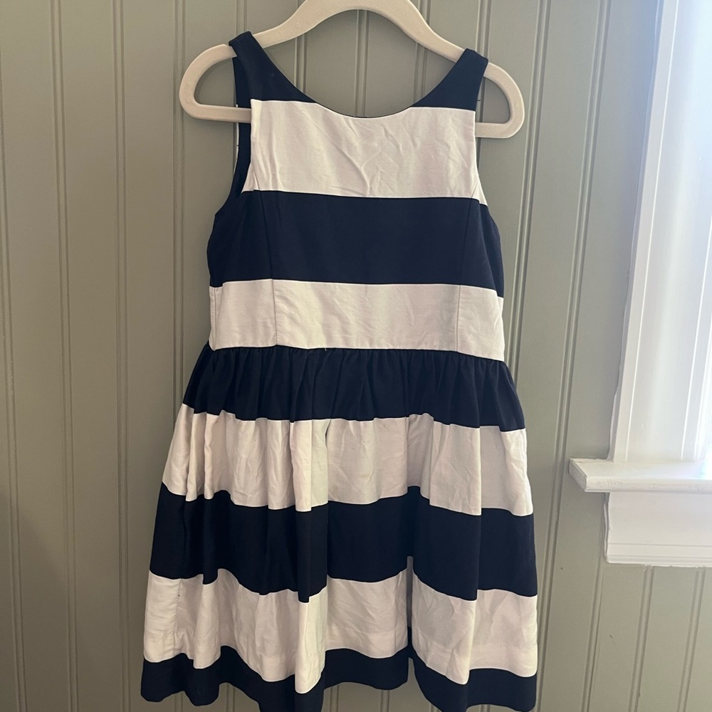 Polo Ralph Lauren White Striped Sleeveless Cotton Dres